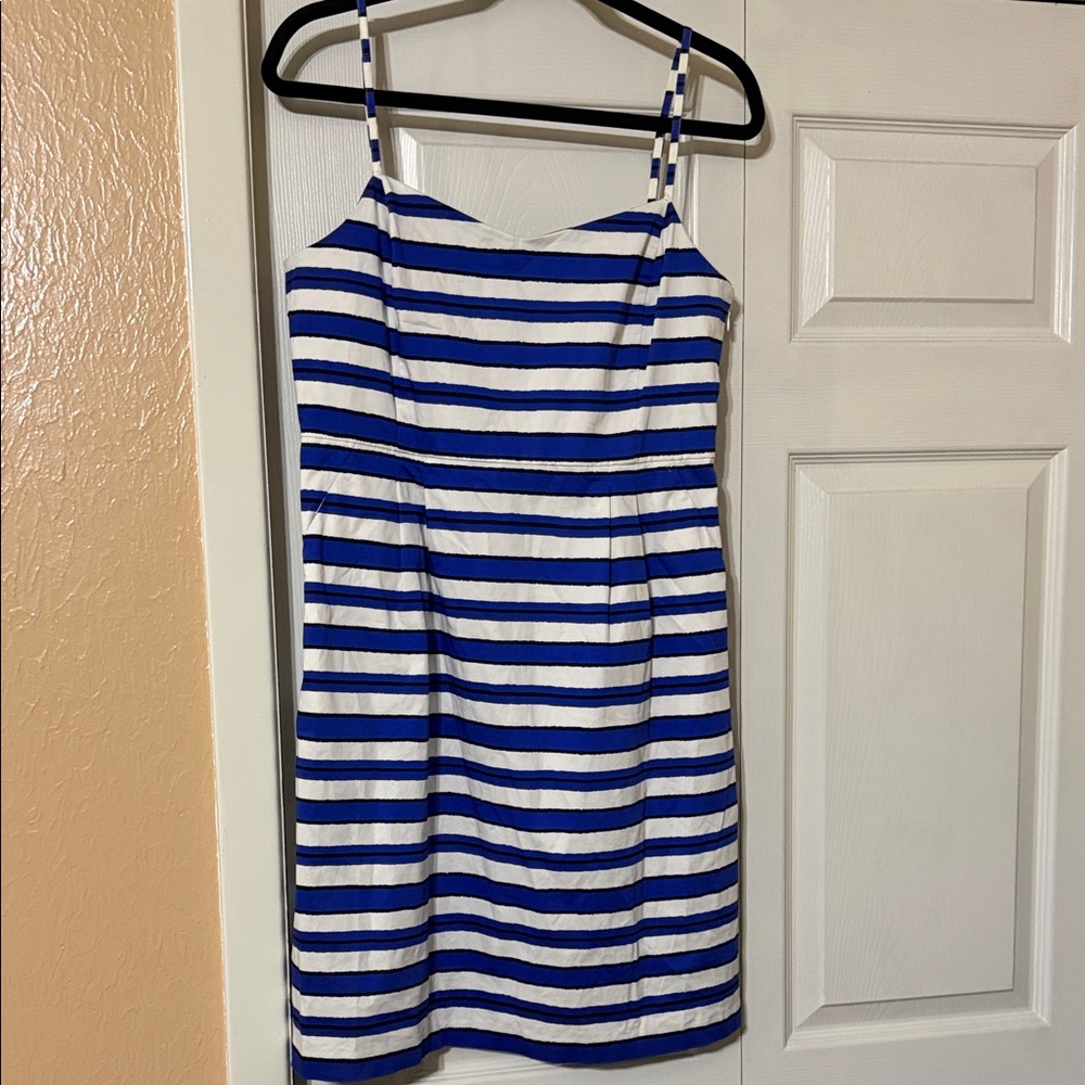 GAP Blue and White Striped Spaghetti Strap Dress